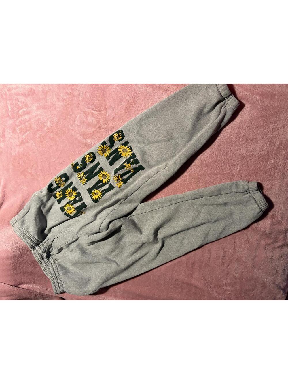 Vans Gray Sweatpants with Floral Print - Size Large